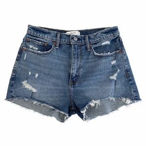 Abercrombie & Fitch The Mom High Rise Jean Shorts.